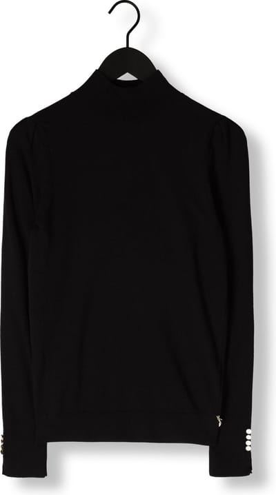Jansen Amsterdam Fn187 Fine Knit Turtle Neck Long Sleeves Truien & vesten Dames - Sweater - Hoodie - Vest- Zwart - Maat XL