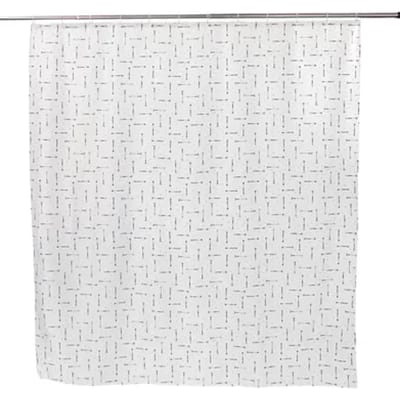 Allibert Douchegordijn Arrow Zwart Polyester 180x200cm