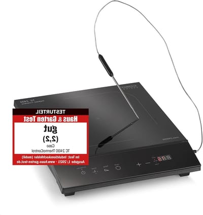 Inductie Kookplaat - Kooktoestel Tafelmodel - Precisie Koken - Met Thermometer - 2400 Watt - Zwart