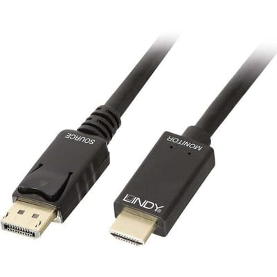 LINDY 36923 DisplayPort-kabel DisplayPort / HDMI Adapterkabel DisplayPort-stekker, HDMI-A-stekker 3.00 m Zwart