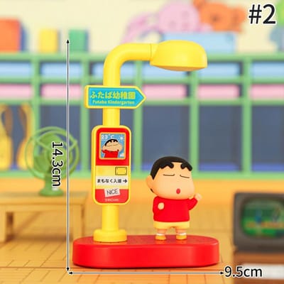 Crayon Shin Chan Licht met Spraakbesturing Cartoon Crayon Shin Chan Nachtlampje Speelgoed Hoge Kwaliteit Cadeau Blind Box Straatlantaarn Decoratie gray