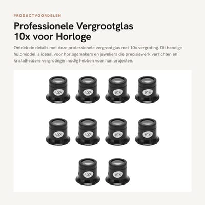 Dailygoods - Professionele Vergrootglas 10x voor Horloge Reparatie
