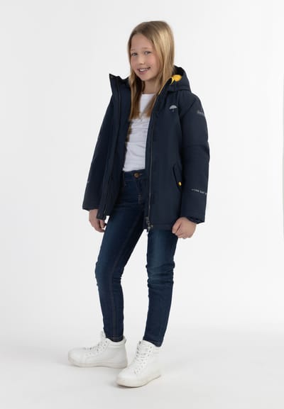 Schmuddelwedda Anorak + Tagesrucksack - SET Meisjes marine