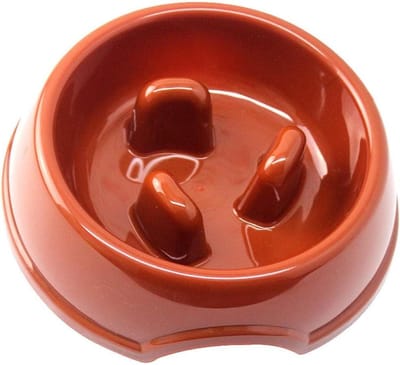 Voedselkom Hond - Voerbak Huisdier - Langzaam Eten - Anti Slip Ontwerp - 15x5cm - Bruin
