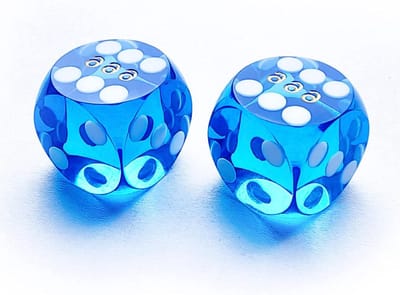 Dobbelstenen Set - Dobbelstenen met Stippen - Spelletjes Spelen - Precisie Gesneden - 16mm - Gem Blue