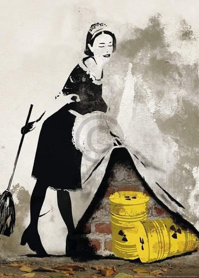 Kunstdruk Edition Street - Behind the curtain 50x70cm