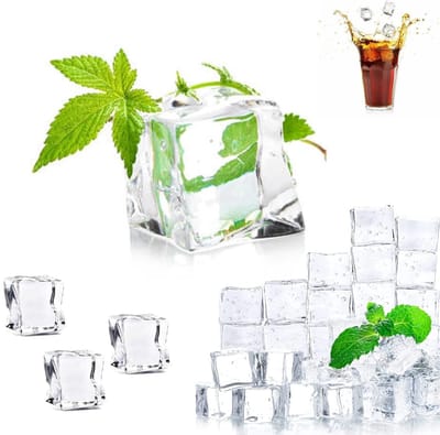 Dailygoods- IJsblokjes Herbruikbaar 50 Stuks - Duurzaam Acryl - Transparant - Decoratie - Fotografie - Makkelijk te Reinigen - Decoratieblokjes
