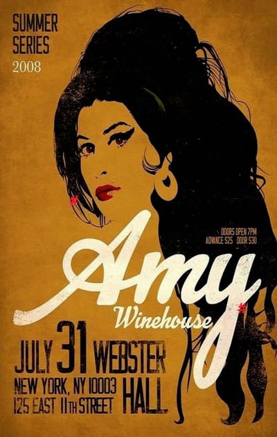 AMY WINEHOUS METALEN WANDBORD 20X30 CM, MUURPLAAT - VINTAGE - RETRO - HORECA- BORD-WANDDECORATIE -TEKSTBORD - DECORATIEBORD - RECLAMEPLAAT - WANDPLAAT - NOSTALGIE -CAFE- BAR -MANCAVE- KROEG- MAN CAVE