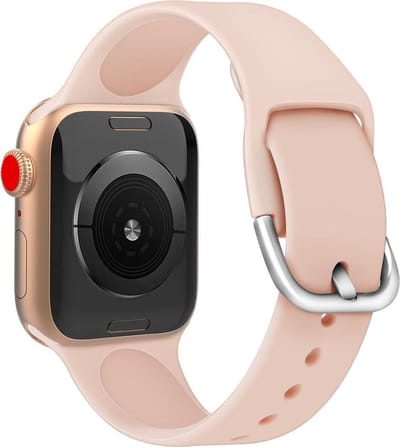 Smartwatch bandje - Apple Watch 38mm 40mm 41mm - zalm siliconen