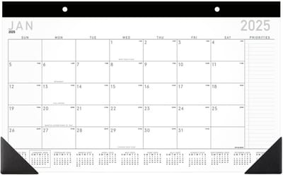 Bureaukalender 2025 - Maandelijkse Planning met Compact Formaat - 45,7 x 28 cm