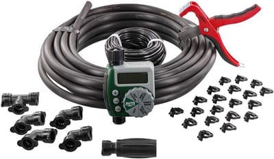 Druppel Irrigatie Kit - Automatische Tuinbesproeiing - Efficiënt Water Geven - Direct Bij Wortel - 50 Voet Slang