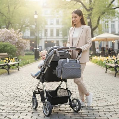 Multifunctionele luiertas voor ouders – ruime verzorgingstas met 18 vakken
