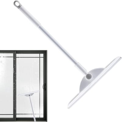 Vloerwisser Tegels - Douchewisser Ramen - Effectief Schoonmaken - Ruimtebesparend Ophangsysteem - 27 x 71 cm - Lichtgrijs