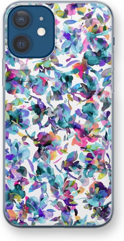 Case Company® - Hoesje geschikt voor iPhone 12 hoesje - Hibiscus Flowers - Soft Cover Telefoonhoesje - Bescherming aan alle Kanten en Schermrand