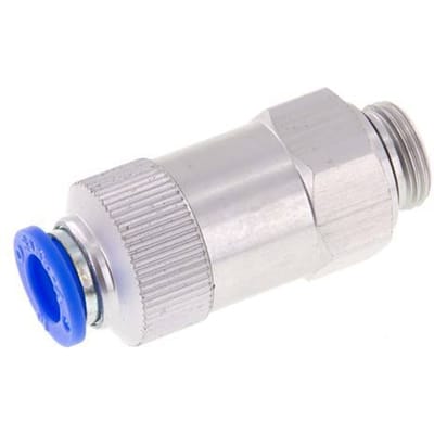 10mm & G3/8'' Regeling-Uit Aluminium Terugslagklep Insteekkoppeling Buitendraad 0.2-10 bar