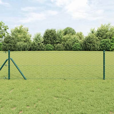 vidaXL - zeshoekig - gaashek - met - grondbevestiging - 50 - x - 0,6 - m - Grijs - Mesh