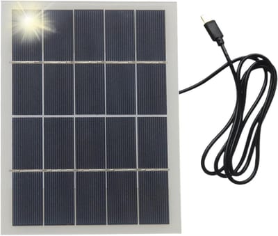 Zonnepaneel Oplader - Draagbare Energie - Buiten Opladen - Hoge Conversie - 15 Watt - Wit