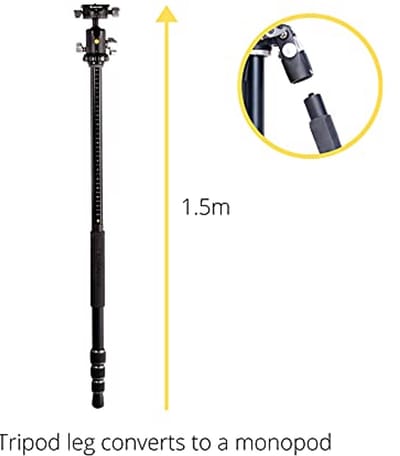 Aluminium Reisstatief 10 kg Draagvermogen - Veelzijdig Tripod voor Fotografie
