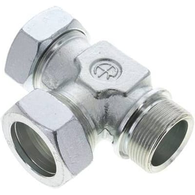 42L & G1-1/2'' Verzinkt Stalen L-Snijringkoppeling Buitendraad 160bar ISO 8434-1