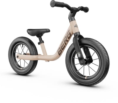 BERG MOOV12 Loopfiets - 2,5+ jaar - 12 inch - Lichtgewicht - Comfortabele luchtbanden - Verstelbaar Stuur en Zadel - Sand Beige