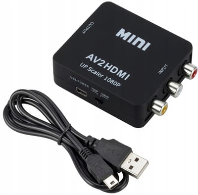 EtuiTab Serie - RCA naar HDMI Adapter - 1080P - Plug and Play - Zwart