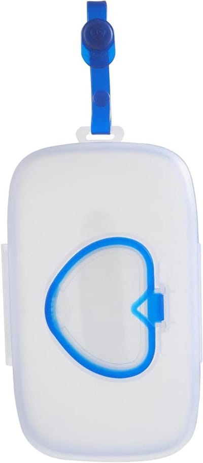Babybox Hangende Tissuedoos - Navulbare Doekjescontainer - Reizen met Baby - Lichtgewicht Ontwerp - 22 x 13.5 cm - Blauw