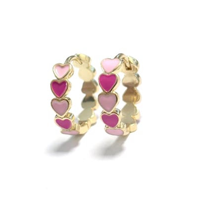 MILLIE Oorringen - Roze/Goud | Stainless Steel | Ø 14 mm | Fashion Favorite