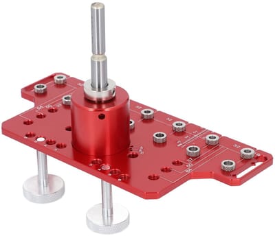 Dailygoods- Boorgids Aluminium - Scharniermal - Plankpenmal - DIY Houtbewerking - Kast Hardware Tool - 2 in 1 Ontwerp