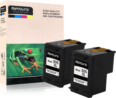 ReYours® huismerk Inktcartridge voor HP305 / HP305XL 305XL Zwart x 2 stuks