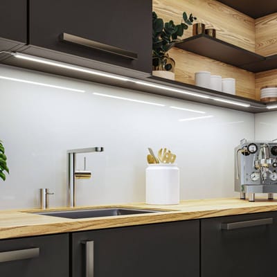 LED-onderkastverlichting Inline Uitbreidingsset 3000K dimbaar 2x6W 550x26 mm 2x500lm 24V Wit mat