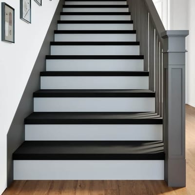 vidaXL - Traptreden - 4 - st - 90x25x2 - cm - massief - eikenhout - bruin-zwart