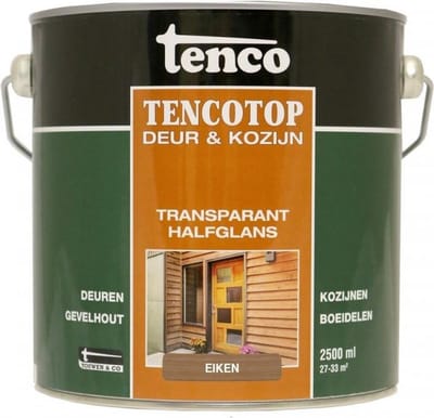 Tenco Buitenbeits Tencotop Deur & Kozijn - Transparant Eiken - Zijdeglans - 2,5l
