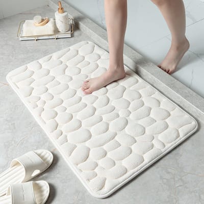 Badmat Antislip 60x40cm | Comfortabel en zacht | Absorberend | Wit | Douchemat | Wasmachine bestendig