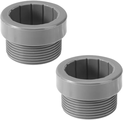 Dailygoods- Parasolhouder Kunststof - 2 Stuks - Stabilisator voor Parasolstok - Adapter met Schroefdraad - Binnendiameter 4 cm - Hoogte 3,5 cm - Paraplustabilisator