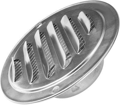 Ventilatierooster - Afsluitrooster Afvoer - Ventilatie Afsluiten - Met Insectenbescherming - 70 mm - Wit