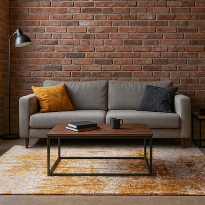 Binnen & Buiten Vloerkleed - 80 x 150 cm - Lola&Moi Dorsoduro Sunflower - Laagpolig Tapijt - Gerecycled PET - Made in Belgium - Circulair