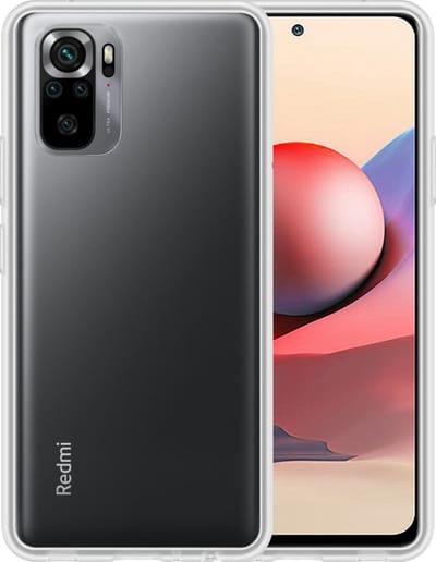 Hoesje - Geschikt voor Xiaomi Redmi Note 10S - Sterk & Shockproof - Siliconen Case - Hoes Cover - Telefoonhoes - Transparant