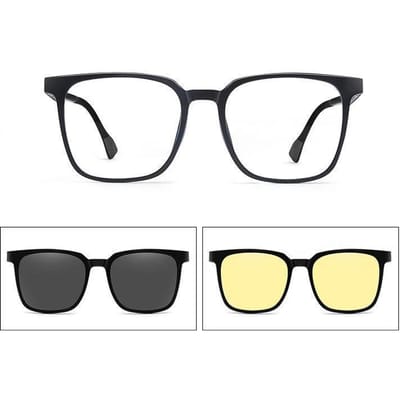 Magnetische Sleeve Spiegel Voor Heren Myopie Magnetische Zonnebril Adsorptie Nachtzicht Clip-on Bril Afgewerkte Bril -2.5