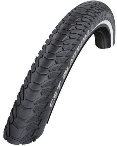 CST Buitenband Platinum E 28x1.75 (47-622) - Zwart met reflectie