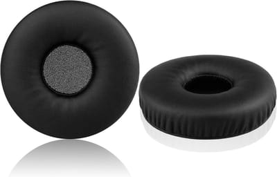 Vervangende Oorkussens van Geheugenfoam en Echte Leer voor Draadloze On-Ear Hoofdtelefoons met Extra Bass (Zwart)