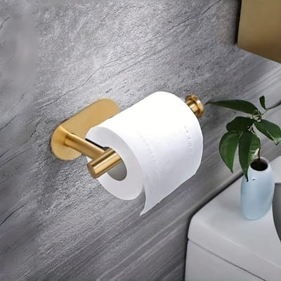 1 stuk hoogwaardige wandgemonteerde toiletrolhouder van roestvrij staal - Zelfklevend ontwerp bespaart ruimte in de badkamer en douche