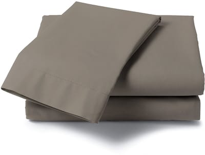 Heckettlane Laken Elementi - Onderlaken 160x290 cm - Bedlaken van 100% Katoen-Satijn - Taupe