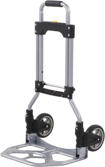 Opvouwbare aluminium zakwagen 70 kg draagvermogen - steekwagen met verstelbare hoogte en geruisloze wielen
