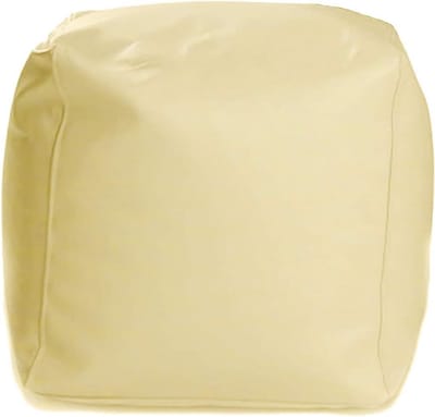 Zitkruk vierkant - Poef voetenbank - Extra zitplaats - Lichtgewicht en stabiel - 50x50x50 cm - Beige