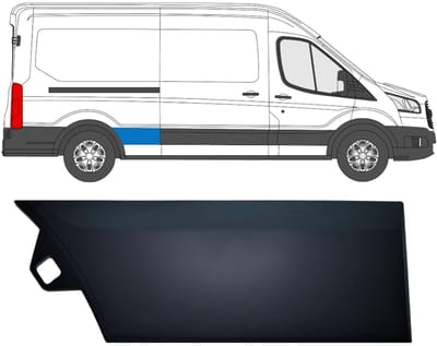 Zijlijst sierlijst achterspatbord voor Ford Transit 2014- / Rechts