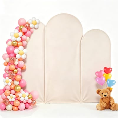 Dailygoods- Boog Achtergronddekking Dubbelzijdig - Feestdecoratie - Bruiloft - Verjaardag - Babyshower - Opvouwbaar, Lichtgewicht