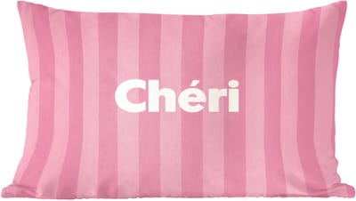 Sierkussens - Kussentjes Woonkamer - 60x40 cm - Gestreept - Roze - Chéri