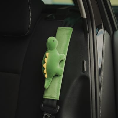Cute since 1999 - Gordelhoes kind - Groene dinosaurus gordelbeschermer kind - gordelhoezen voor auto en autostoel - 27cm x 6 cm