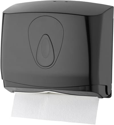 PlastiQline PQBMiniH handdoekdispenser mini kunststof zwart ABS wandmontage (3341)