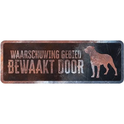 Frans Rottweiler waarschuwingsbord D&D Home